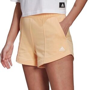 NWT Adidas Women's Hyperglam French Terry 4” Athletic Shorts Pulse Amber Size XS